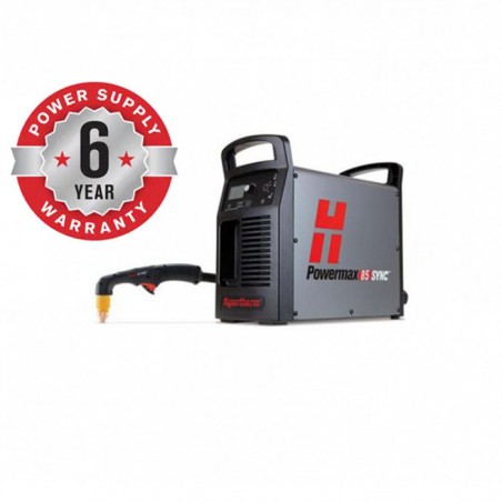 Découpeur plasma Hypertherm Powermax 85 Sync, 400V triphasé avec torche manuelle 75 degrés 087196 ou 087197