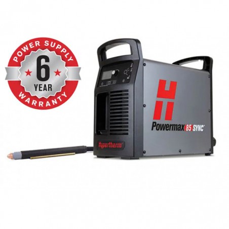 Découpeur plasma Hypertherm Powermax 85 Sync, 400V triphasé avec torche machine 180 degres et port CPC 087202 ou 087203
