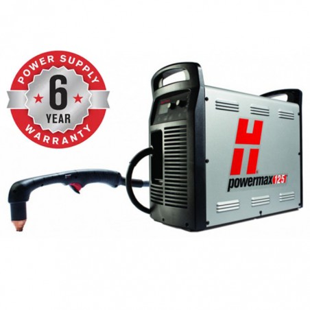 DÉCOUPEUR PLASMA HYPERTHERM POWERMAX 125 (coupage manuel) AVEC TORCHE DE 15,2 M 85° POUR LA DÉCOUPE 059527